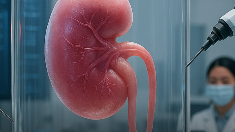 China cria rim humano artificial capaz de filtrar sangue e produzir urina.